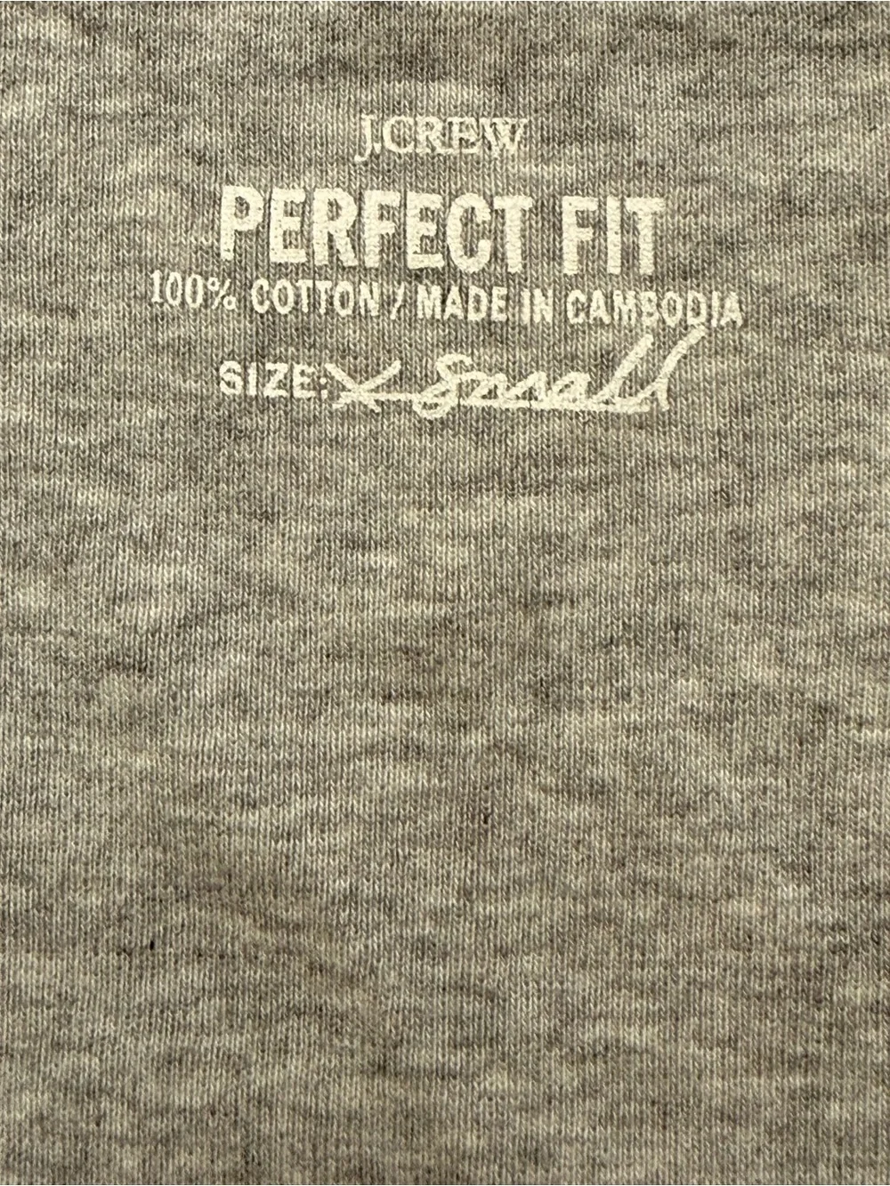J. Crew Heather Gray Scoop Neck Short Sleeve Tee